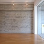 杉板模様のコンクリート壁面(内装)