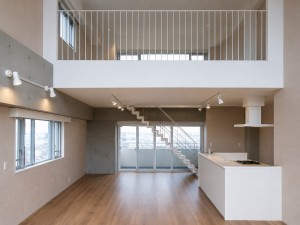 駒沢大学,広い吹き抜けとアイランドキッチンのあるメゾネットプラン【賃貸/世田谷区/～45万/95㎡以上】